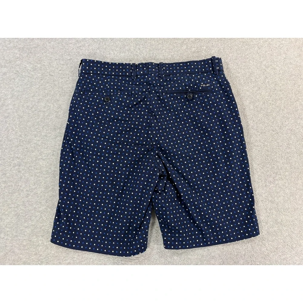 Polo Ralph Lauren RLX Polka Dots Golf Shorts (Men's 30) Blue- 9